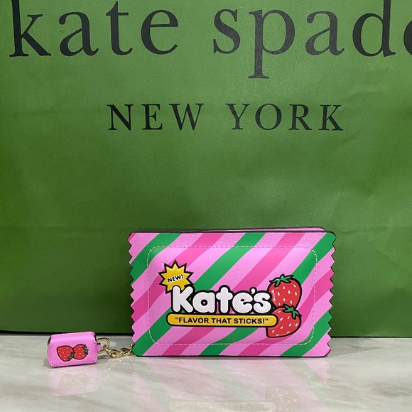 Kate Spade Bubblegum Coin Purse Wallet Bag Charm Card Holder - Picture 6 of 11